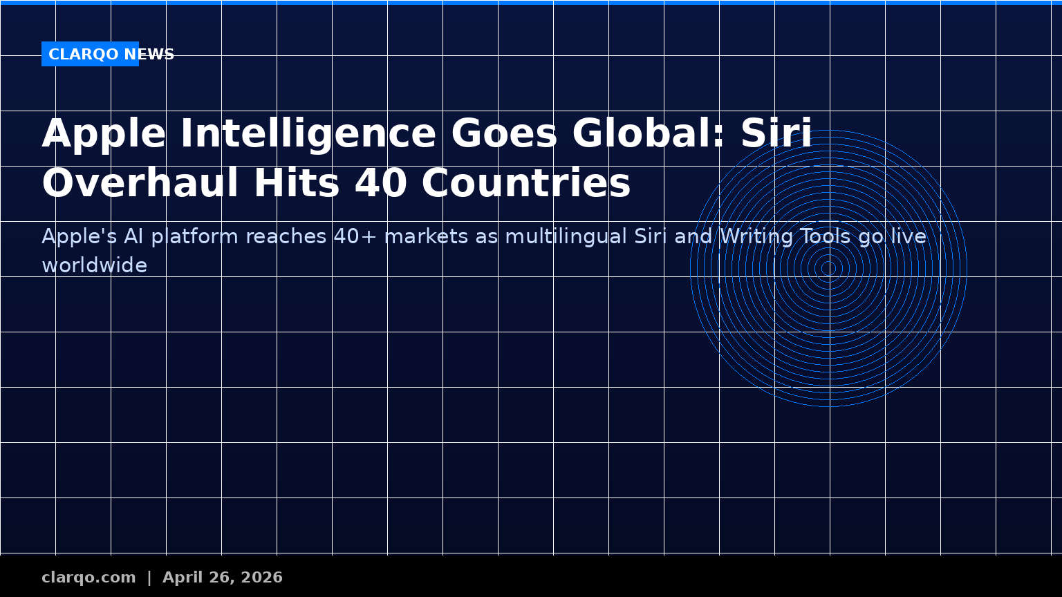 Apple Intelligence Goes Global: Siri Overhaul Hits 40 Countries