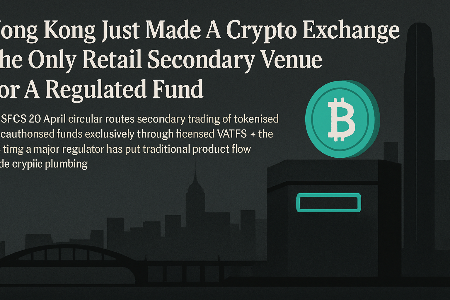 Hong Kong Just Made A Crypto Exchange The Only Retail Secondary Venue For A Regulated Fund