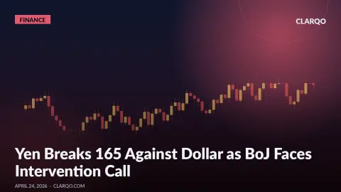 Yen Breaks 165 Against Dollar as BoJ Faces Intervention Call